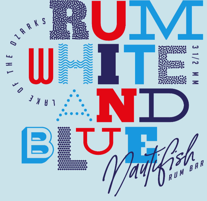 Rum White and Blue T-Shirt