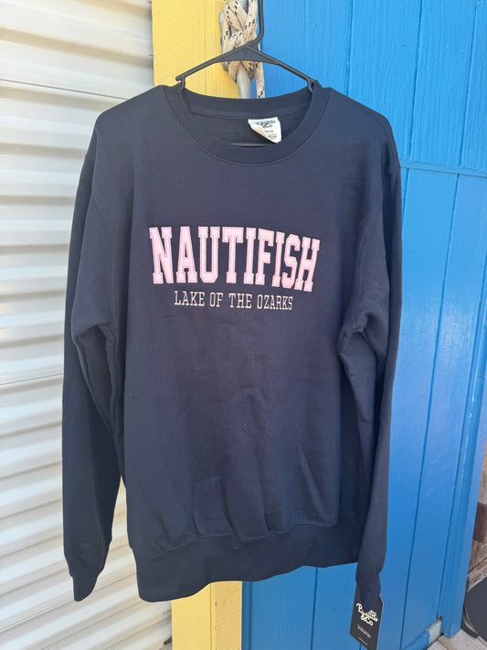 Nauti Navy Crew w/ Pink letters