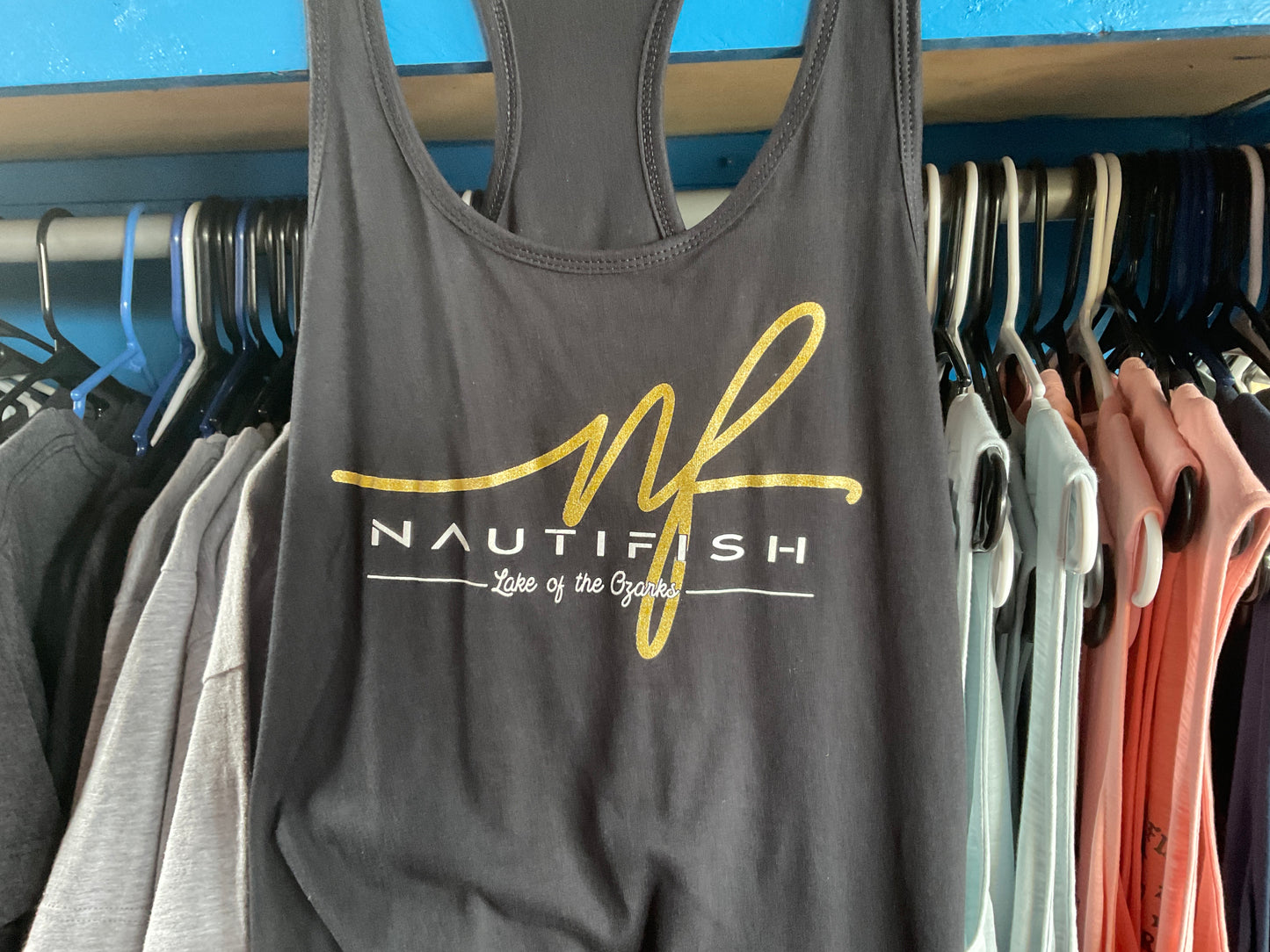 Nautifish Gold Lettering Tank