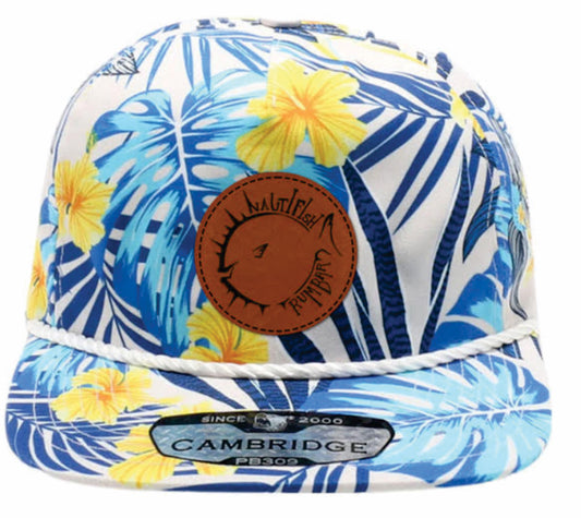 Nauti Blue Floral Hat