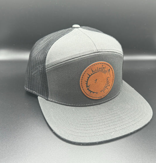 Grey & Tan Nauti Patch Hat