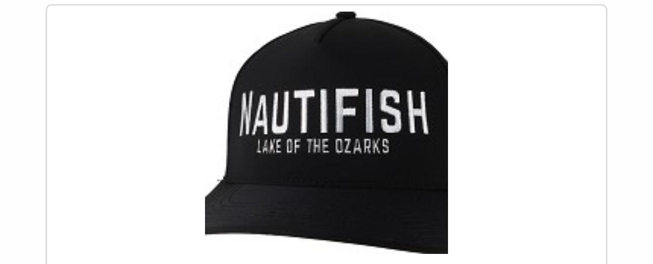 Black/White Cut Above Nautifish Emb hat