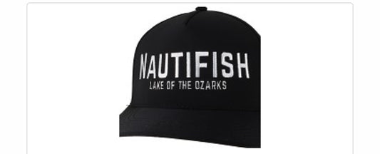 Black/White Cut Above Nautifish Emb hat
