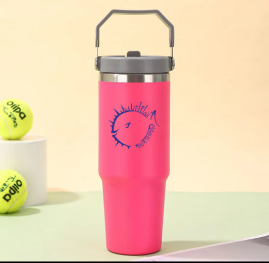 Pink 30oz Flip Straw Cup