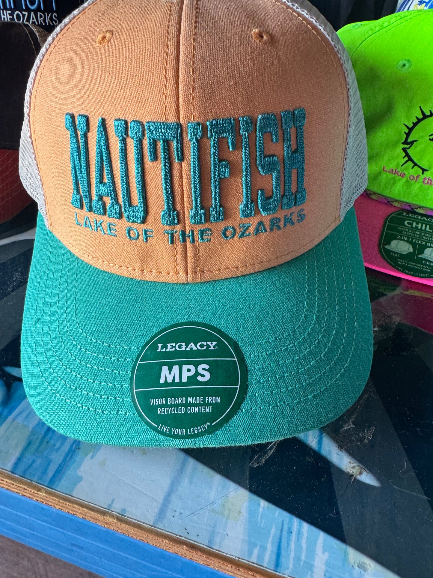 Coral/blue Hat